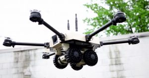 Roboteam's Rooster Drone-Robot in Action